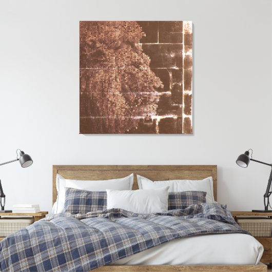 Digitale leeuwigheid in licht canvas afdruk (Insitu (Slaapkamer))