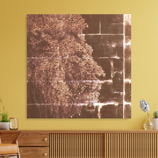 Digitale leeuwigheid in licht canvas afdruk (Insitu (Woonkamer))