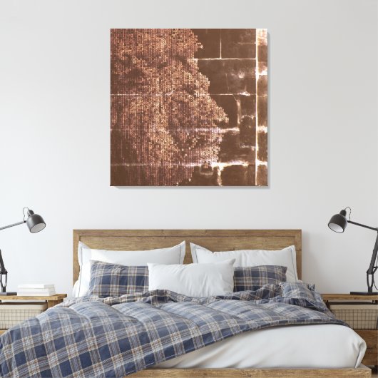Digitale leeuwigheid in licht canvas afdruk (Insitu (Slaapkamer))