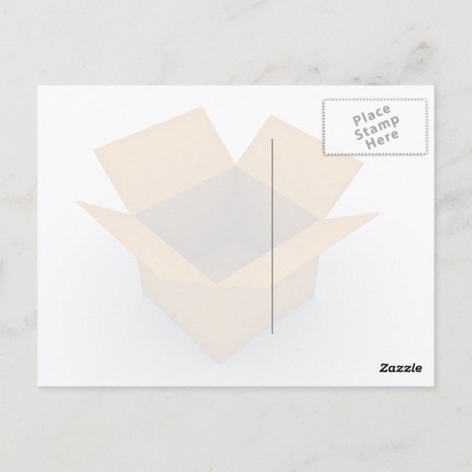 Digitale lege doos briefkaart (Achterkant)