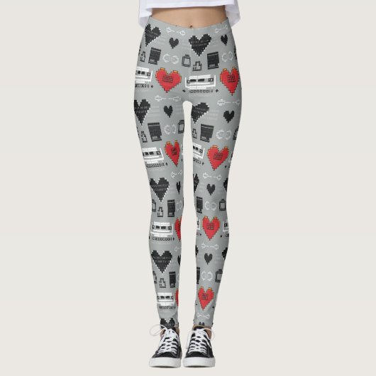 Digitale liefde leggings (Voorkant)