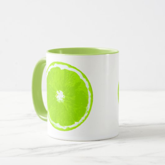 Digitale limoen Slice-verf Mok (Voorkant links)