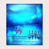 Digitale Logo | Mengsel | Muziekachtergrond Visitekaartje (Buitenkant ongevouwen)