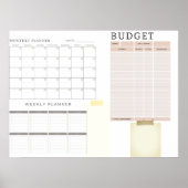 Digitale maandelijkse budgetplanner poster (Voorkant)