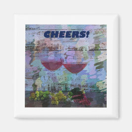 Digitale magneet met wijnindrukking