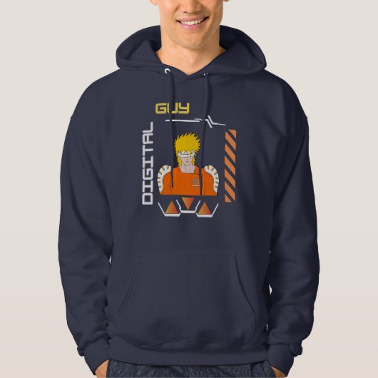 digitale man in een digitale wereld hoodie (Voorkant)