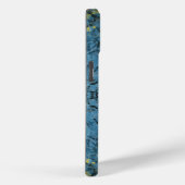 Digitale Mandala Blauw en Geel Case-Mate iPhone Case (Achterkant / Rechts)