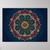 Digitale mandala: een caleidoscoop van kleur poster (Voorkant)