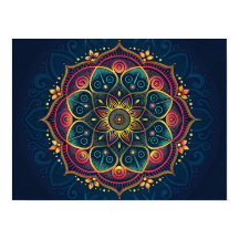 Digitale mandala: een caleidoscoop van kleur