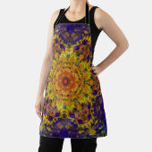 Digitale Mandala Geel Blauw en Paarse Schort (Insitu)