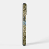 Digitale Mandala Geel en Blauw iPhone 15 Case (Rechterkant)