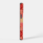 Digitale Mandala Geel, Roze en Rood iPhone 15 Case (Rechterkant)
