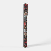 Digitale Mandala Rood en Wit iPhone 15 Case (Rechterkant)