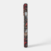 Digitale Mandala Rood en Wit iPhone 15 Case (Linkerkant)