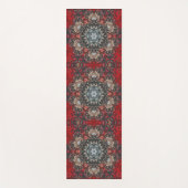 Digitale Mandala Rood en Wit Yogamat (Voorkant)
