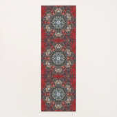 Digitale Mandala Rood en Wit Yogamat (Achterkant)