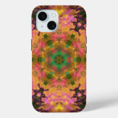 Digitale Mandala Roze Geel en Groen Case-Mate iPhone Case (Achterkant)