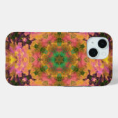 Digitale Mandala Roze Geel en Groen Case-Mate iPhone Case (Achterkant (horizontaal))