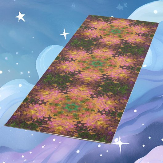 Digitale Mandala Roze Geel en Groen Yogamat
