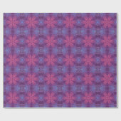 Digitale Mandala Roze Paarse en Blauw Cadeaupapier (Vlak)