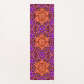 Digitale Mandala Sinaasappel Blauw en Paarse Yogamat (Voorkant)