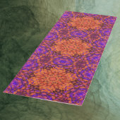 Digitale Mandala Sinaasappel Blauw en Paarse Yogamat