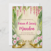 Digitale Mandap Mahurat uitnodigingen Mandvo uitno (Voorkant)