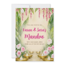 Digitale Mandap Mahurat uitnodigingen Mandvo uitno