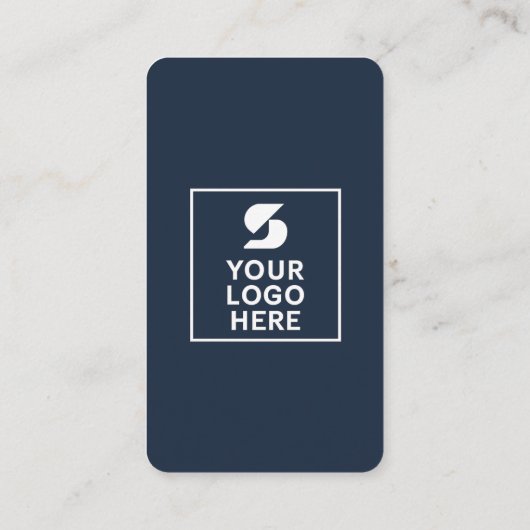 Digitale marketeer Navy Blue Photo Logo Portrait Visitekaartje (Achterkant)