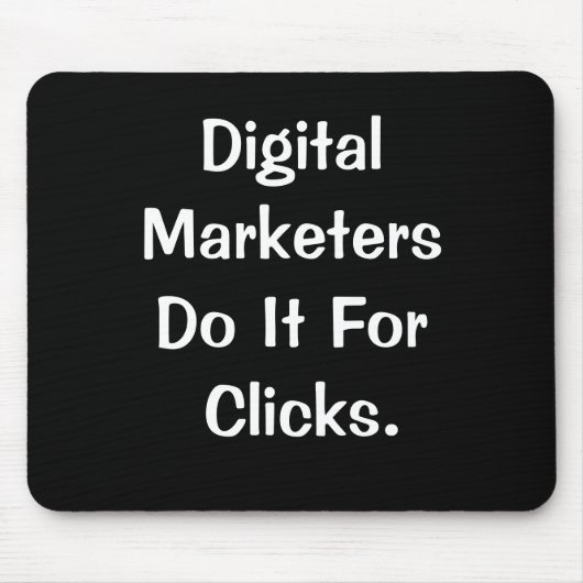 Digitale marketeers klikken op pakkende marketings muismat (Voorkant)
