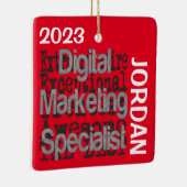 Digitale Marketing Specialist Buitengewone CUSTOM Keramisch Ornament (Rechts)