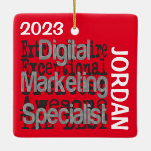 Digitale Marketing Specialist Buitengewone CUSTOM Keramisch Ornament