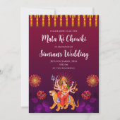 Digitale Mata ki Chowki uitnodiging & Maa Sherawal (Voorkant)