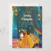 Digitale Maya nodigt uit als Pithi-uitnodigingen Kaart (Voorkant)