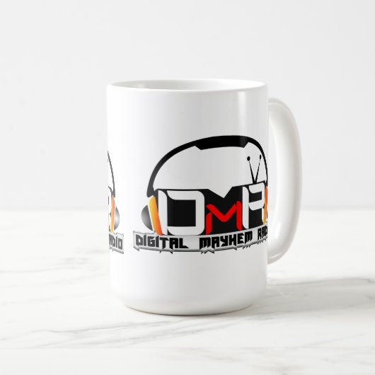 Digitale Mayhem Radio Dual Logo Mok (Voorkant rechts)