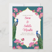 Digitale Mehndi-uitnodiging en digitale Dholki-uit Kaart (Voorkant)