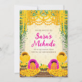 Digitale Mehndi uitnodigingen als Dholki uitnodigi (Voorkant)