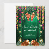 Digitale Mehndi uitnodigingen Dholki uitnodigingen (Voorkant / Achterkant)