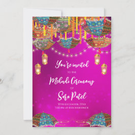 Digitale Mehndi-uitnodigingen & Mehndi-uitnodiging Kaart