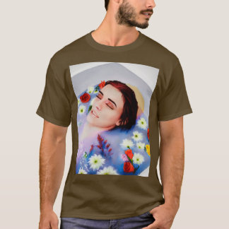 Digitale melkillustraties gemaakt in Photoshop CC T-shirt