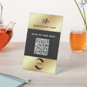 Digitale Menukaart QR Code Reclamebord Met Voetstuk (Insitu)