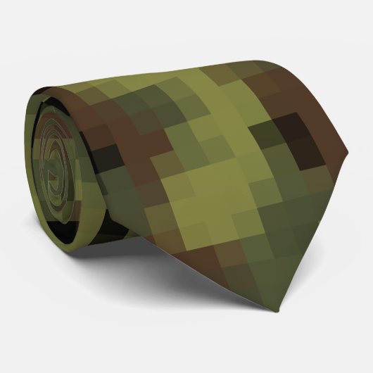 Digitale militaire groene Camouflage Stropdas (Opgerold)
