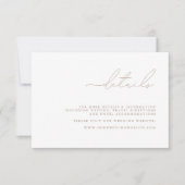 Digitale minimalistische bruiloft details behuizin kaart (Voorkant)