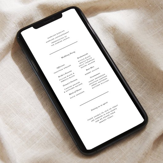 Digitale Moderne Minimalistische Wedding Fotoprogr Kaart