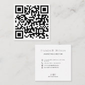 Digitale moderne zakelijke QR-code Vierkante Visitekaartje (Voorkant / Achterkant)