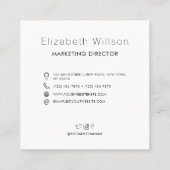 Digitale moderne zakelijke QR-code Vierkante Visitekaartje (Achterkant)