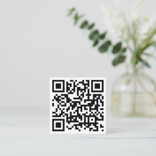 Digitale moderne zakelijke QR-code Vierkante Visitekaartje (Staand voorkant)
