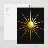 Digitale moderne zon briefkaart (Voorkant / Achterkant)