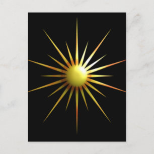 Digitale moderne zon briefkaart