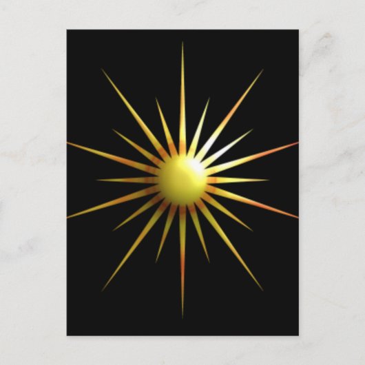 Digitale moderne zon briefkaart (Voorkant)